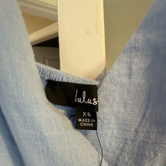 Lulu's Blue Smocked Ruffled Mini Sundress - Picture 3 of 5